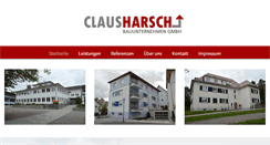 Desktop Screenshot of bauunternehmen-harsch.de
